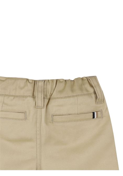 Beige cotton baby Bermuda shorts Hugo Boss | J52080/MABEIGE